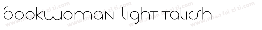 Bookwoman LightItalicSH字体转换